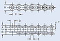 Dimensions<!--600 Series (PHSS) Stainless Steel Chain-->